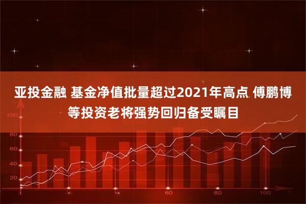 亚投金融 基金净值批量超过2021年高点 傅鹏博等投资老将强势回归备受瞩目