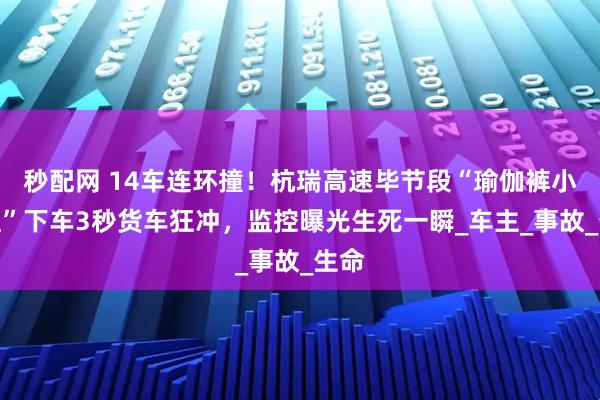 秒配网 14车连环撞！杭瑞高速毕节段“瑜伽裤小姐姐”下车3秒货车狂冲，监控曝光生死一瞬_车主_事故_生命