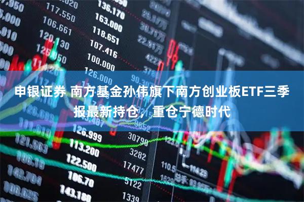 申银证券 南方基金孙伟旗下南方创业板ETF三季报最新持仓，重仓宁德时代